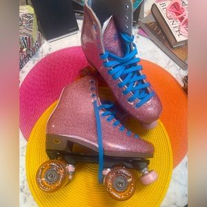 Glittery Pink beautiful Sure Grip Roller Skates!